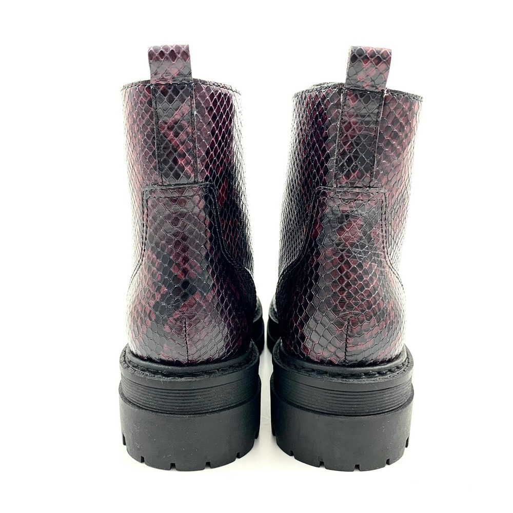 NWOT MARC FISHER platform snakeskin leather combat boots - Picture 9 of 13